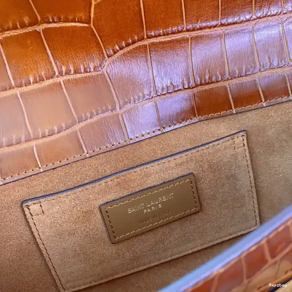 Rep ladies REP IN YSL MANHATTAN CROCODILE-EMBOSSED CLUTCH LEATHER 0515